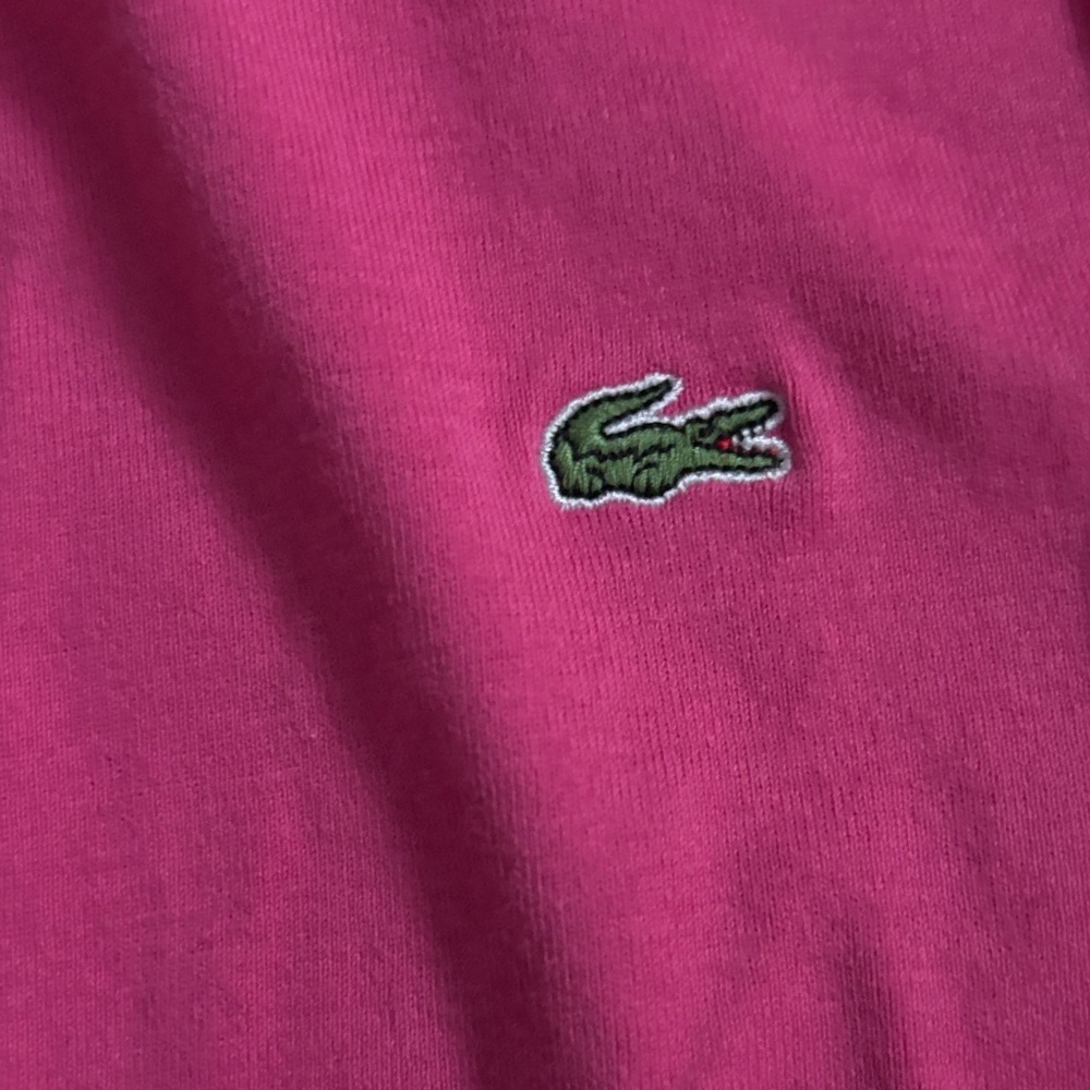 Lacoste Women's Vibrant Pink light weight Cardigan size 42 - Picture 6 of 7